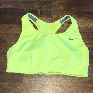 Nike dry fit sports bra neon yellow